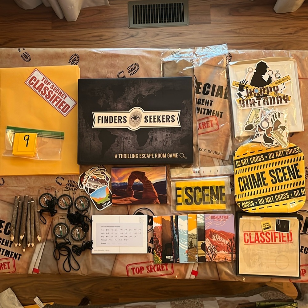 Escape Room National Park Themed Birthday Kit